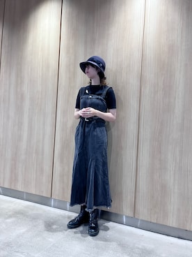 「アイテム（帽子、グレー系）」を使った、ﾊﾟェさん（レディース・166cm）の秋コーディネート