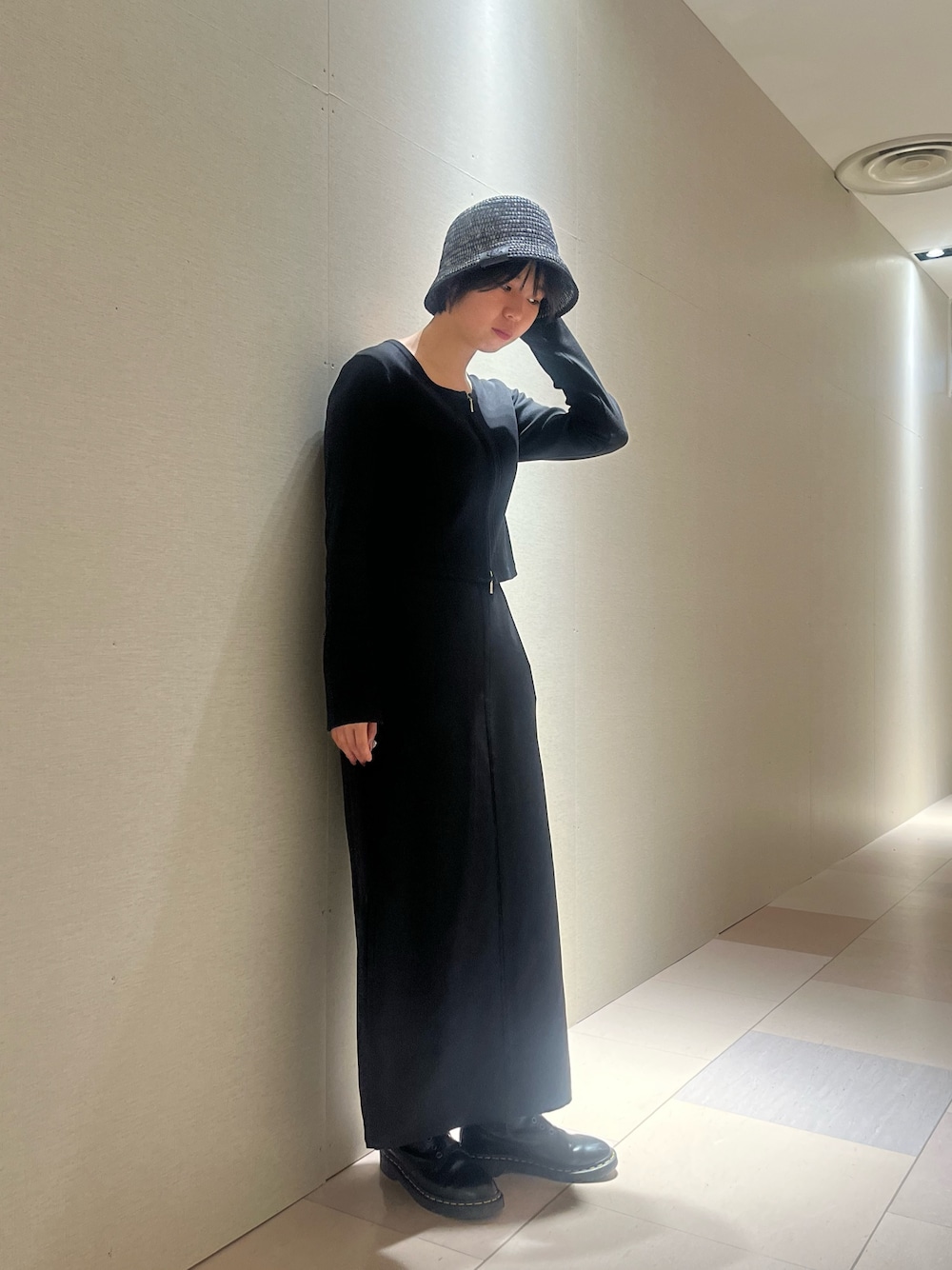 「バケットハット、やっぱり帽子が好き、お出かけコーデ、初夏コーデ、着回しコーデ、きれいめコーディネート、いいね、save、フォローお願いします🤑、シャポードオー、OVERRIDE、override 、override」｜「Chapeau d' OのChapeau d' O  TM Ini-Tab Bucket / シャポードオー（ハット、ブラック系）」を使った、ﾊﾟェさん（骨格ウェーブ・レディース・166cm）の夏コーディネートの1枚目の写真