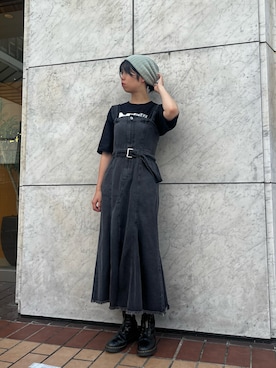 「アイテム（ニットキャップ/ビーニー）」を使った、ﾊﾟェさん（レディース・166cm）の秋コーディネート