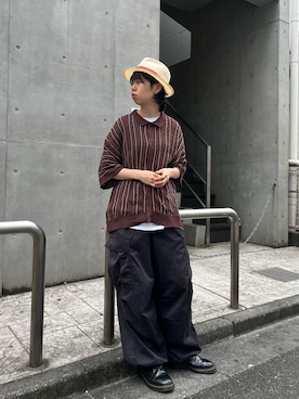 「アイテム（帽子）」を使った、ﾊﾟェさん（レディース・166cm・20代）の夏コーディネート