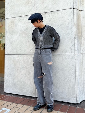「アイテム（ハンチング/ベレー帽）」を使った、ﾊﾟェさん（レディース・166cm）の秋コーディネート