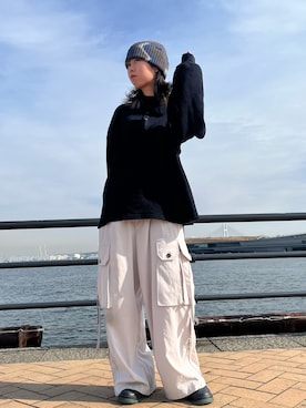 「arth（アース）のアイテム（帽子）」を使った、ﾊﾟェさん（レディース・166cm）の冬コーディネート