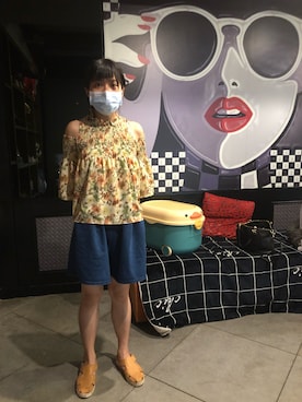 「Jeffrey Campbell（ジェフリーキャンベル）のアイテム（サンダル）」を使った、Jia-Rong Hsiehさん（レディース・156cm）の夏コーディネート