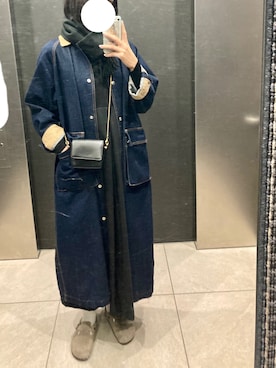 「Johnbull Private labo（ジョンブルプライベートラボ）のアイテム（ジャケット/アウター）」を使った、maaさん（レディース・160cm）の冬コーディネート