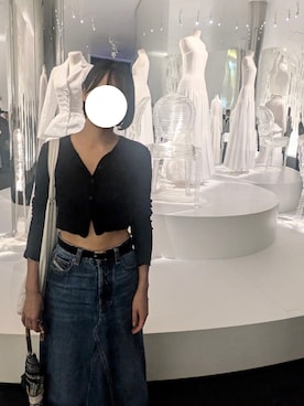 「アイテム（チューブトップ）」を使った、maaさん（レディース・160cm）の秋コーディネート