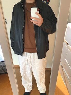 「Lee（リー）のLee/リー 【DUNGAREES】 PAINTER PANTS/ペインターパンツ（デニムパンツ、ホワイト系）」を使った、masakiさん（メンズ・171cm）の秋コーディネート