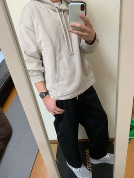Gu ジーユー のパーカー ベージュ系 を使ったメンズ人気ファッションコーディネート Wear