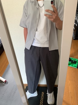 「KANGOL（カンゴール）のアイテム（シャツ/ブラウス）」を使った、masakiさん（メンズ・171cm）の春コーディネート