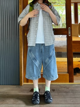「EPNK（イーピーエヌケー）のアイテム」を使った、ヒカルさん（レディース・154cm）の夏コーディネート