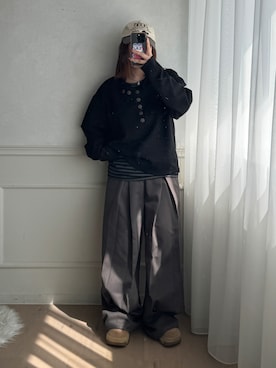 「厚底スニーカー」｜ヒカルさん（レディース・154cm）の秋コーディネート