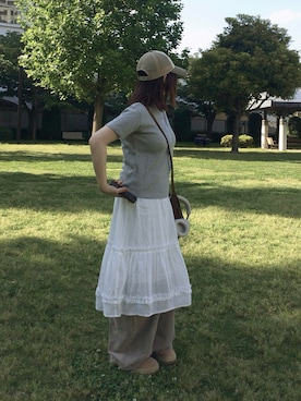 「FCMM（エフシーエムエム）のアイテム」を使った、ヒカルさん（レディース・154cm）の春コーディネート