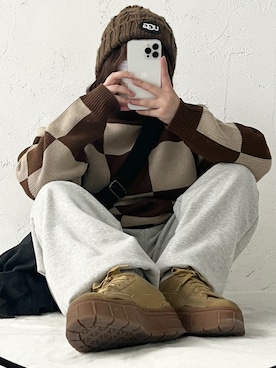 「sedacle（セダクル）のアイテム」を使った、ヒカルさん（レディース・154cm）の冬コーディネート