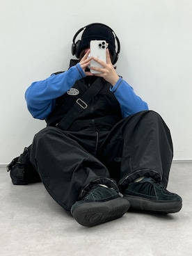 「アイテム（カーゴパンツ）」を使った、ヒカルさん（レディース・154cm）の冬コーディネート