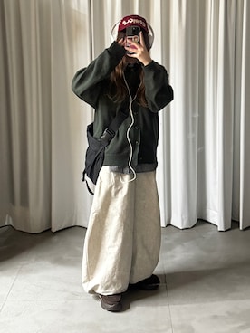 「EVOL（イーボル）のアイテム」を使った、ヒカルさん（レディース・154cm）の冬コーディネート