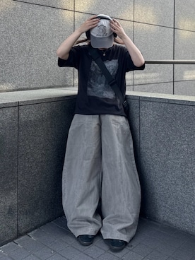「epnok（エプノック）のアイテム（パンツ）」を使った、ヒカルさん（レディース・154cm）の夏コーディネート
