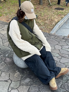 「sedacle（セダクル）のアイテム（パンツ）」を使った、ヒカルさん（レディース・154cm）の冬コーディネート