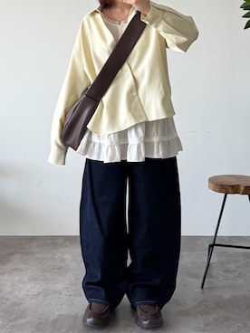 「archives（アルシーヴ）のアイテム」を使った、ヒカルさん（レディース・154cm）の春コーディネート