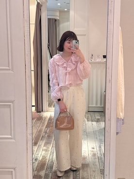 「mystic（ミスティック）のアイテム（トートバッグ）」を使った、り おさん（レディース・170cm）の春コーディネート