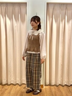 「Samansa Mos2（サマンサ モスモス）のアイテム」を使った、もなみさん（レディース・160cm）の秋コーディネート