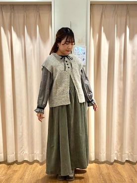 「Samansa Mos2（サマンサ モスモス）のアイテム」を使った、もなみさん（レディース・160cm）の秋コーディネート
