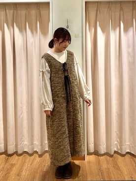 「Samansa Mos2（サマンサ モスモス）のアイテム」を使った、もなみさん（レディース・160cm）の秋コーディネート