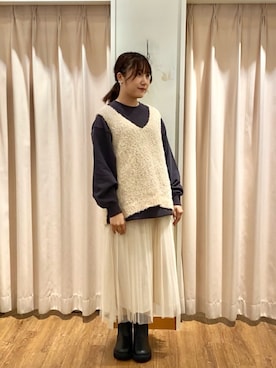 「Samansa Mos2（サマンサ モスモス）のアイテム」を使った、もなみさん（レディース・160cm）の秋コーディネート