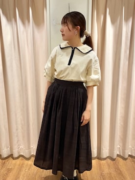 「ナチュラル」｜もなみさん（骨格ストレート・レディース・160cm）の春コーディネート