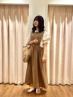 「Samansa Mos2（サマンサ モスモス）のアイテム（バッグ）」を使った、もなみさん（レディース・160cm）の夏コーディネート