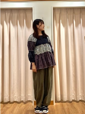 「Samansa Mos2（サマンサ モスモス）のアイテム（パンツ）」を使った、もなみさん（レディース・160cm）の秋コーディネート