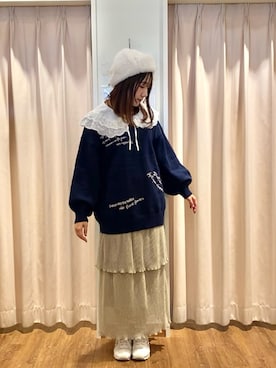 「Samansa Mos2（サマンサ モスモス）のアイテム」を使った、もなみさん（レディース・160cm）の冬コーディネート