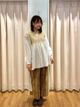 「Samansa Mos2（サマンサ モスモス）のアイテム」を使った、もなみさん（レディース・160cm）の秋コーディネート