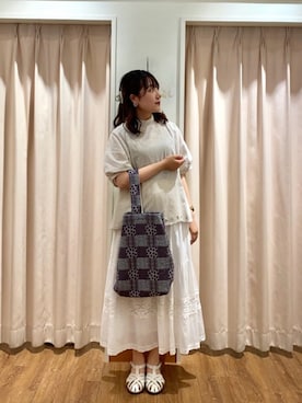 「TSUHARU by Samansa Mos2（ツハルバイサマンサモスモス）のアイテム」を使った、もなみさん（レディース・160cm）の春コーディネート