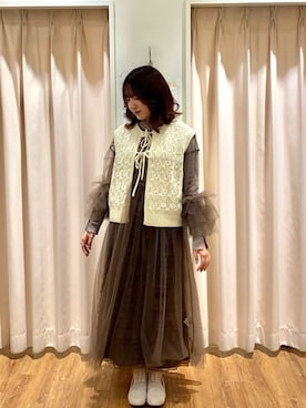「Samansa Mos2（サマンサ モスモス）のアイテム」を使った、もなみさん（レディース・160cm）の秋コーディネート