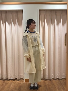 「Samansa Mos2（サマンサ モスモス）のアイテム（ジャケット/アウター）」を使った、もなみさん（レディース・160cm）の春コーディネート