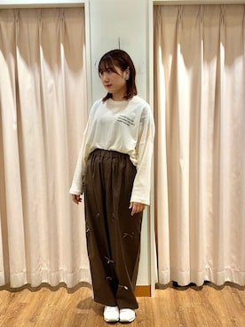 「Samansa Mos2（サマンサ モスモス）のアイテム」を使った、もなみさん（レディース・160cm）の秋コーディネート