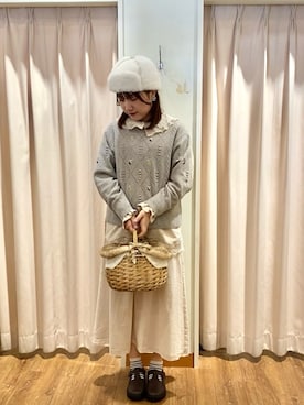 「Samansa Mos2（サマンサ モスモス）のアイテム」を使った、もなみさん（レディース・160cm）の秋コーディネート