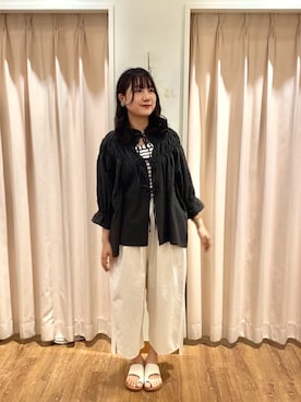 「Samansa Mos2（サマンサ モスモス）のアイテム（パンツ）」を使った、もなみさん（レディース・160cm）の夏コーディネート