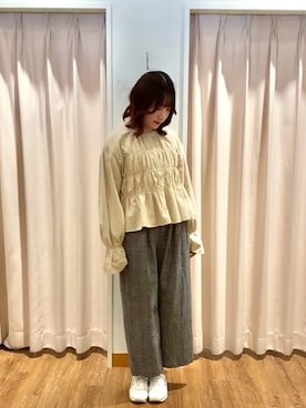 「Samansa Mos2（サマンサ モスモス）のアイテム」を使った、もなみさん（レディース・160cm）の秋コーディネート