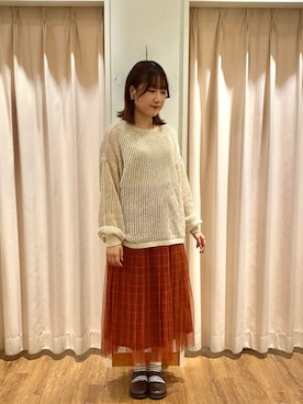 「ナチュラル」｜もなみさん（骨格ストレート・レディース・160cm）の秋コーディネート