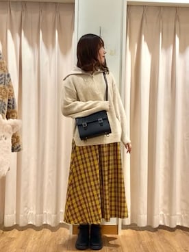 「Samansa Mos2（サマンサ モスモス）のアイテム」を使った、もなみさん（レディース・160cm）の冬コーディネート