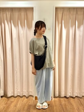 「ナチュラル」｜もなみさん（骨格ストレート・レディース・160cm）の夏コーディネート