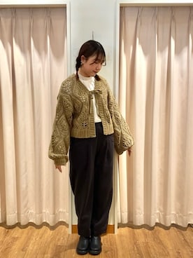 「TSUHARU by Samansa Mos2（ツハルバイサマンサモスモス）のアイテム」を使った、もなみさん（レディース・160cm）の冬コーディネート