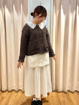 「Samansa Mos2（サマンサ モスモス）のアイテム」を使った、もなみさん（レディース・160cm）の秋コーディネート