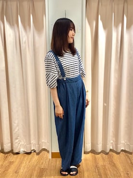 「Samansa Mos2（サマンサ モスモス）のアイテム（パンツ）」を使った、もなみさん（レディース・160cm）の夏コーディネート