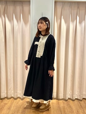 「Samansa Mos2（サマンサ モスモス）のアイテム」を使った、もなみさん（レディース・160cm）の冬コーディネート