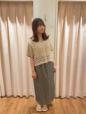 「ナチュラル」｜もなみさん（骨格ストレート・レディース・160cm）の夏コーディネート