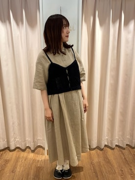 「ナチュラル」｜もなみさん（骨格ストレート・レディース・160cm）の春コーディネート