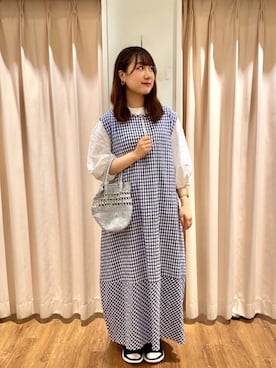 「Samansa Mos2（サマンサ モスモス）のアイテム（バッグ）」を使った、もなみさん（レディース・160cm）の夏コーディネート