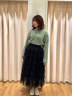 「Samansa Mos2（サマンサ モスモス）のアイテム」を使った、もなみさん（レディース・160cm）の秋コーディネート