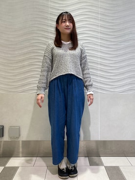 「Samansa Mos2（サマンサ モスモス）のアイテム（パンツ）」を使った、もなみさん（レディース・160cm）の冬コーディネート